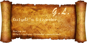 Gulyás Lizander névjegykártya